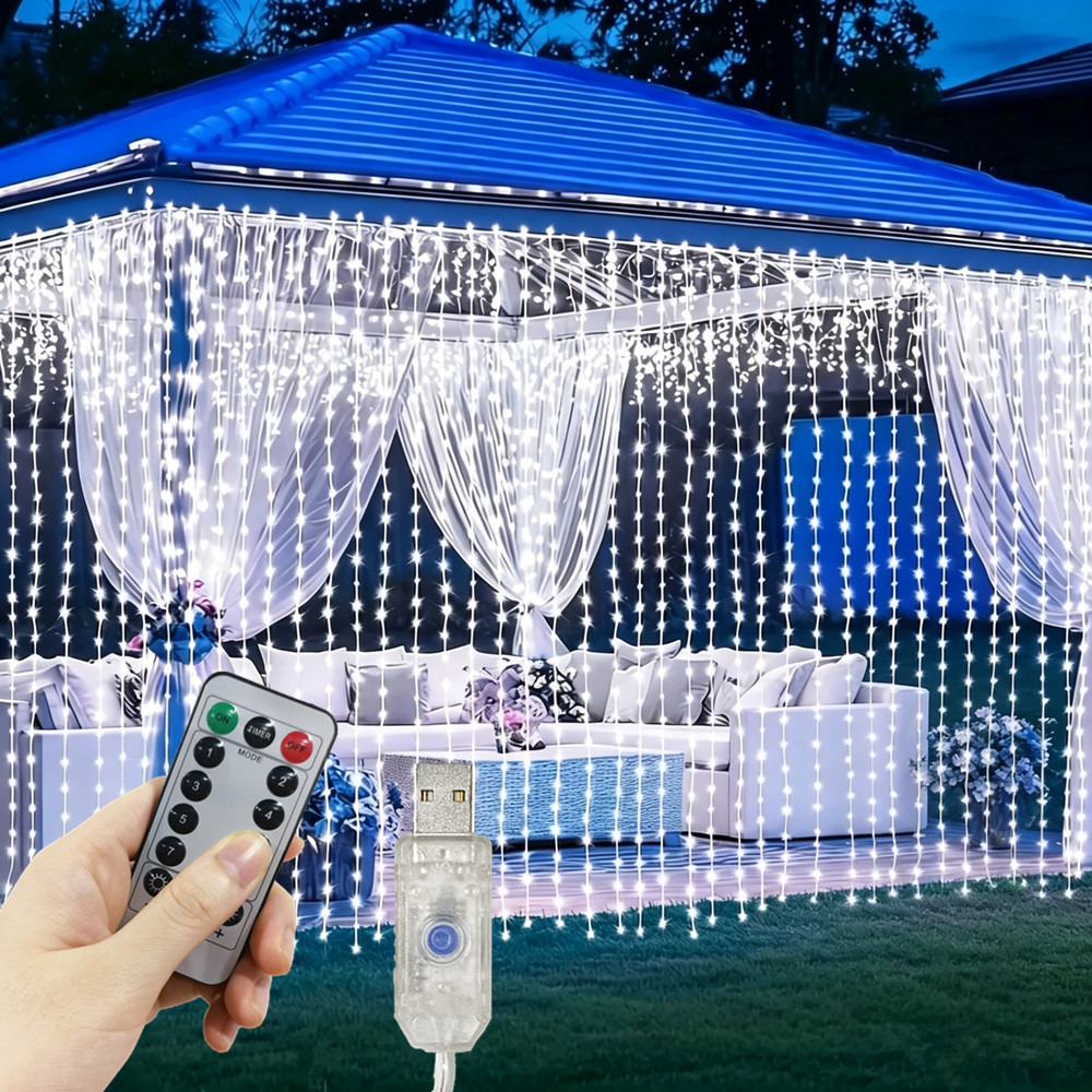 Fairy Light Curtain - Светодиодная гирлянда-штора 3/4/6 м с 8