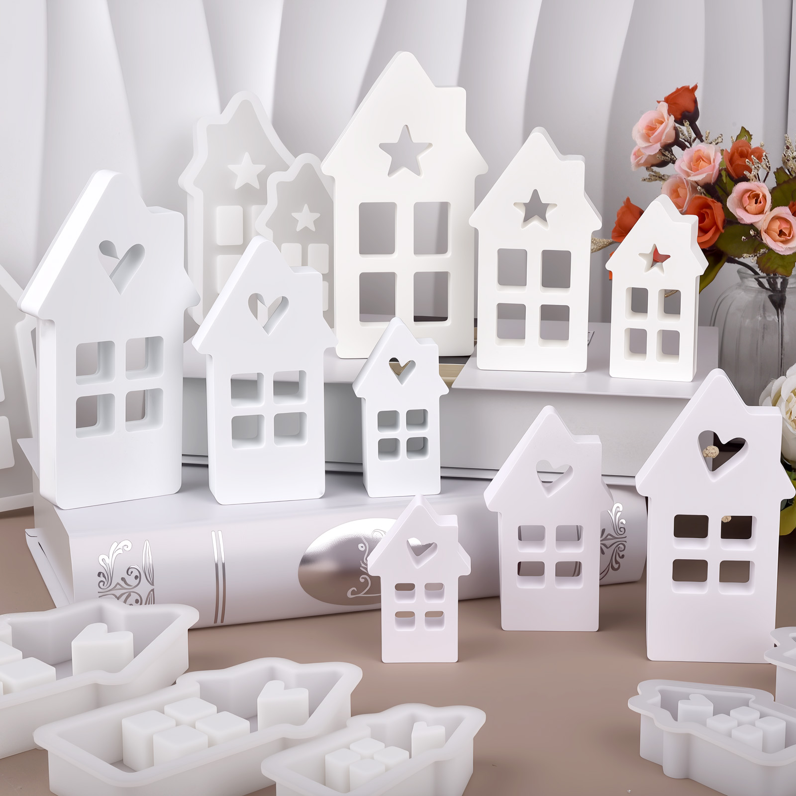 Lighting Decor For House - Звездное сердце, дом, силиконовые формы, светлые