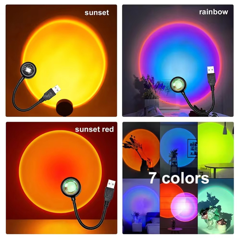 Sunset Lamp Projection - 1-4 шт. Светодиодная лампа-проектор «Закат» с