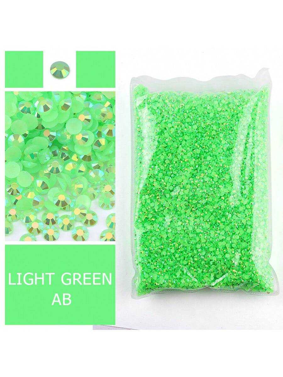 Home Decor Lighting Wholesale - Светло-зеленые полимерные стразы, не требующие термоклея,