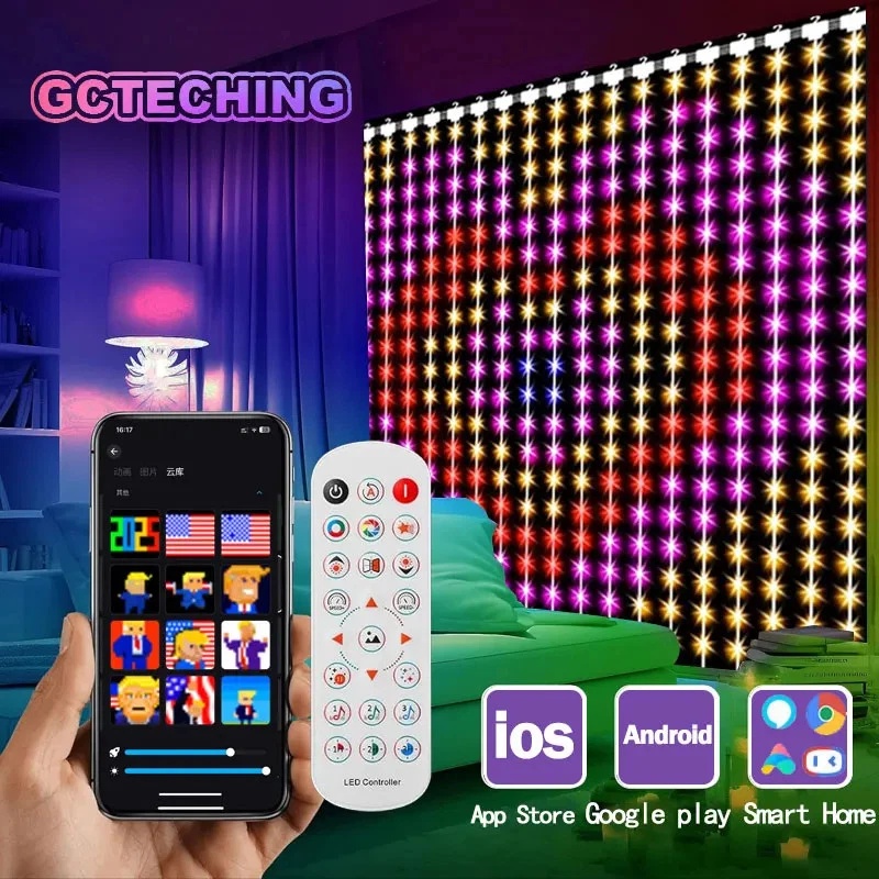 Fairy Light Curtain - Светодиодная гирлянда-штора 400 LED с Bluetooth-управлением