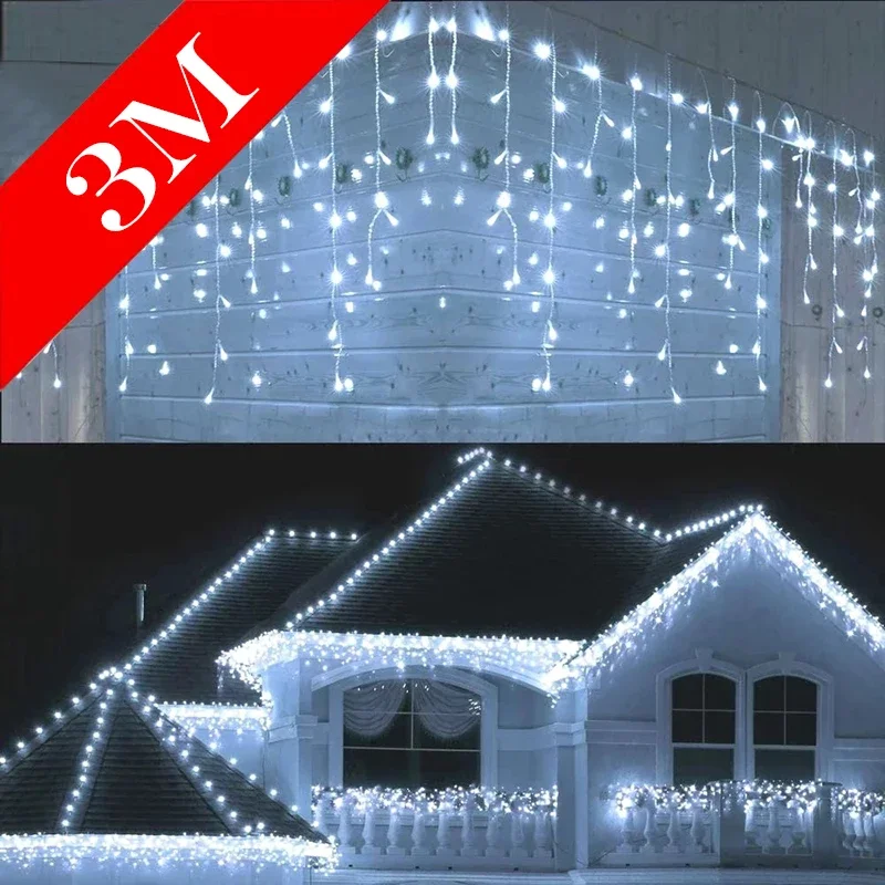 Fairy Light Curtain - Рождественские огни, наружное украшение, свисающая светодиодная