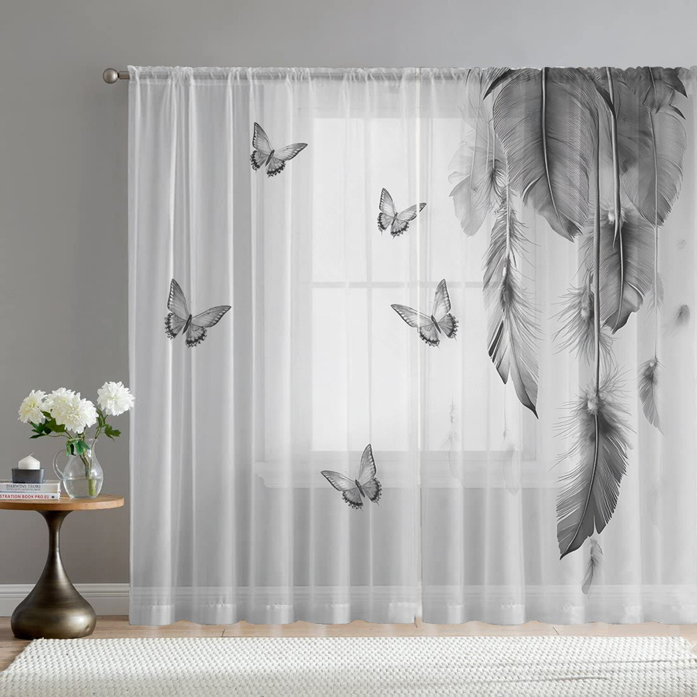 Fairy Light Curtain - 2 шт. Прозрачные шторы с цифровой