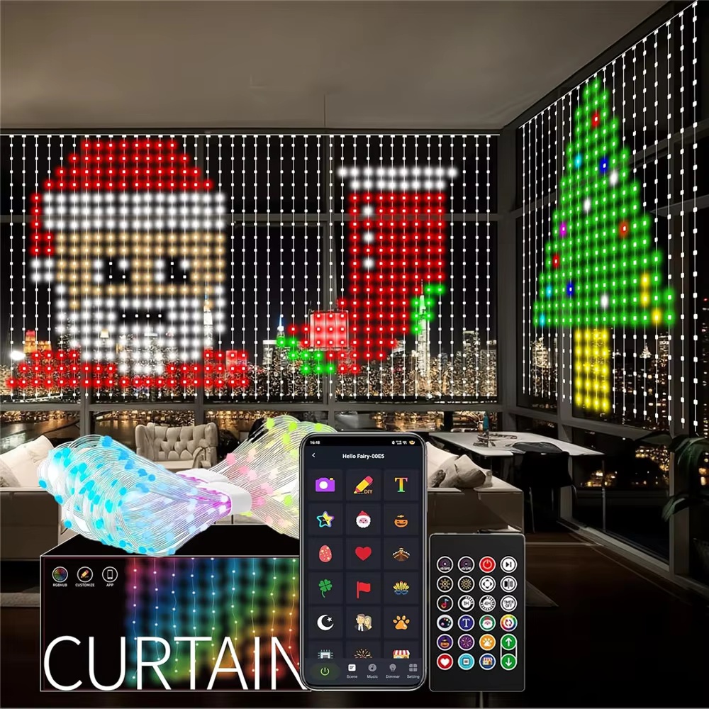 Fairy Light Curtain - Умные RGB-пиксельные гирлянды-шторы с управлением через