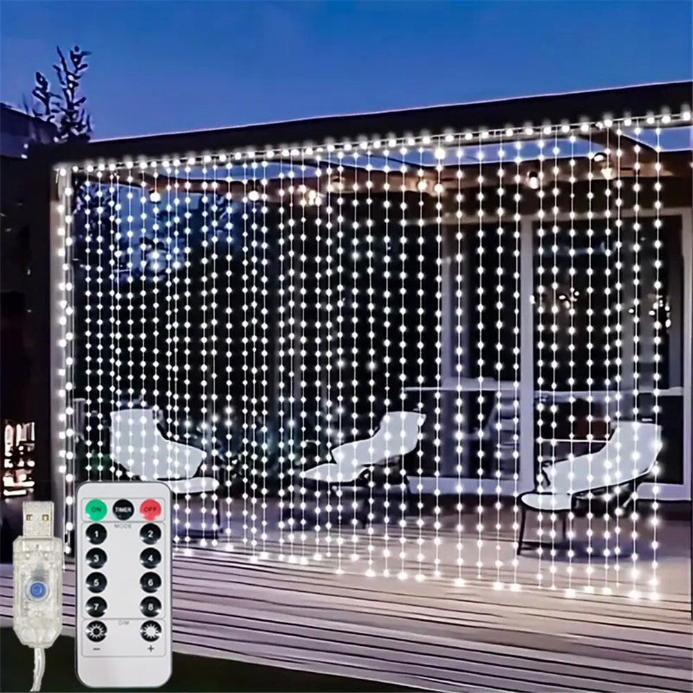 Fairy Light Curtain - 3/6 м USB светодиодный занавес, 8