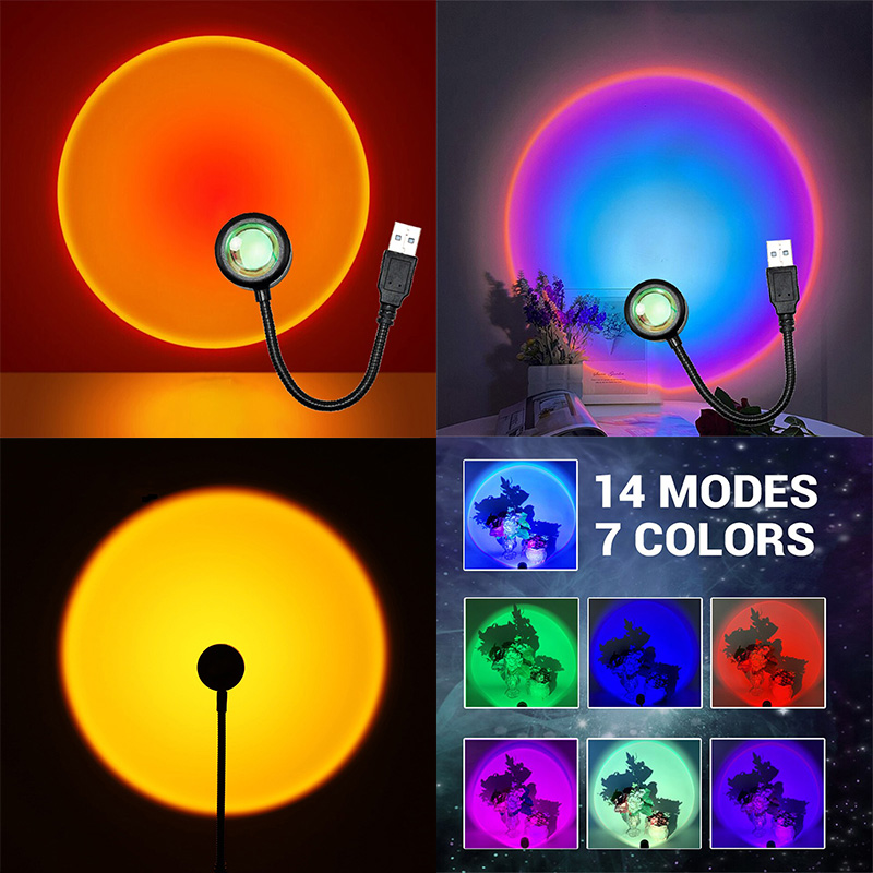 Sunset Lamp Projection - ZK40 светодиодная лампа на закате, ночники,