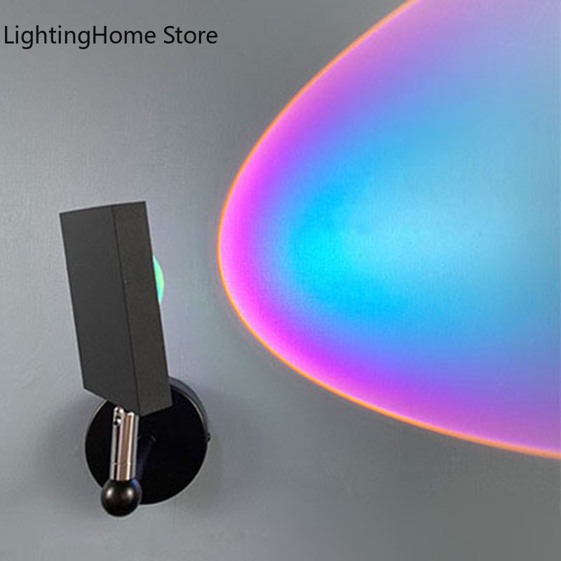 Sunset Lamp Projection - Настенный светильник с радужной проекцией, сетчатая