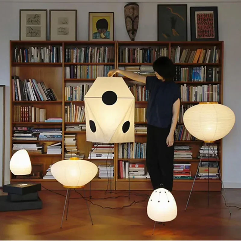 Floor Lamp Tripod - Японский Akari Noguchi Торшер из рисовой