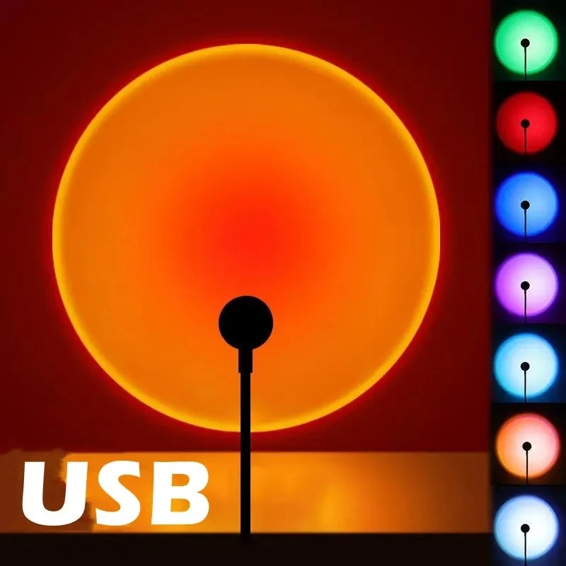 USB проекционная лампа заката, – обзор и цена Sunset Lamp Projection
