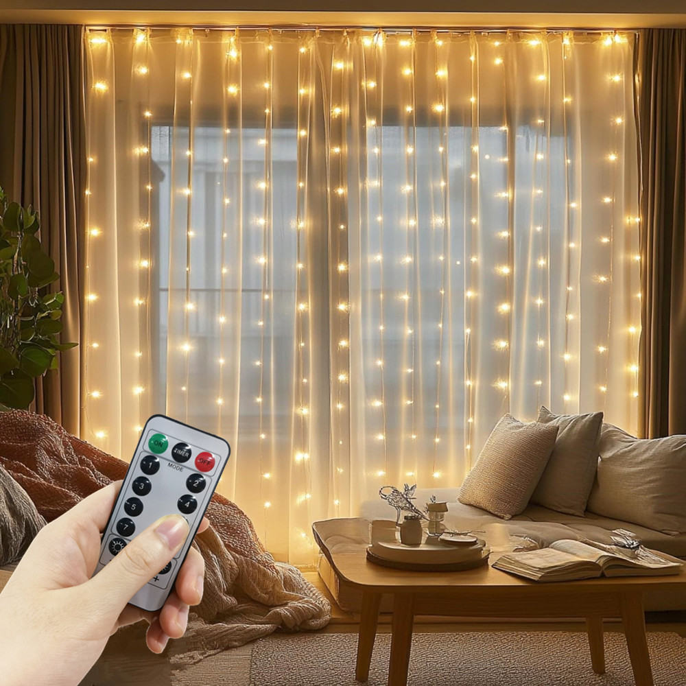 Светодиодная гирлянда-штора 3/ – обзор и цена Fairy Light Curtain