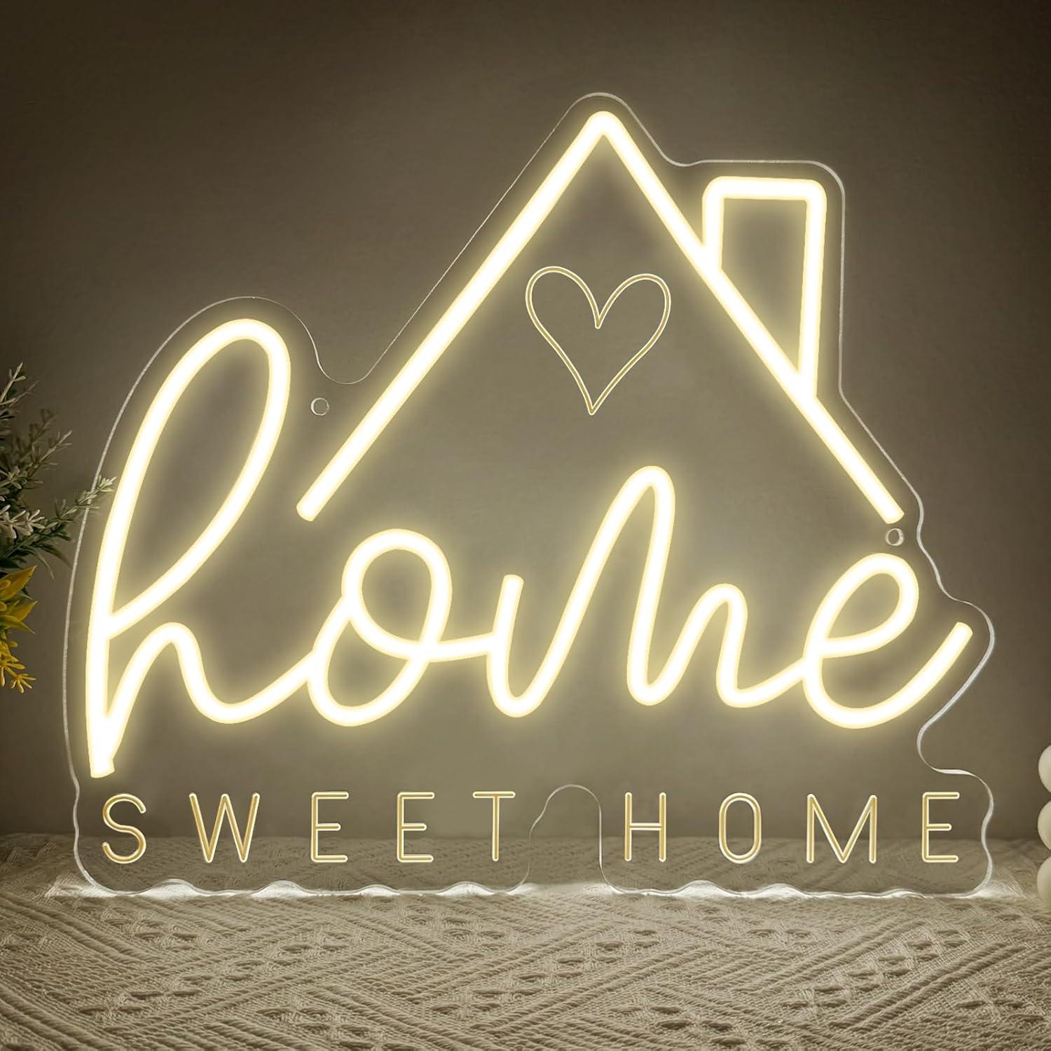 Неоновая вывеска «Sweet Home»  – обзор и цена Lighting Decor For House