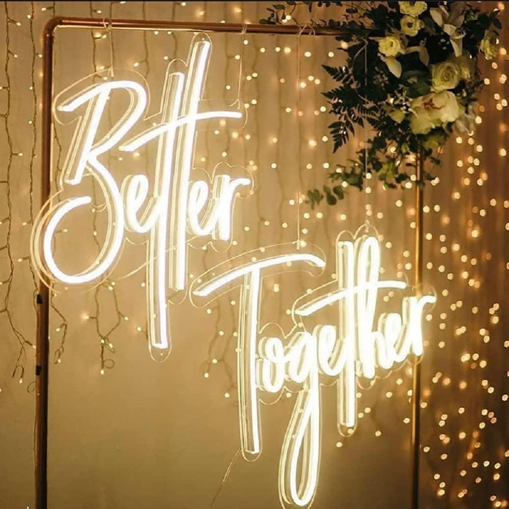 Неоновая вывеска «Better Toget – обзор и цена Lighting Decor Wedding