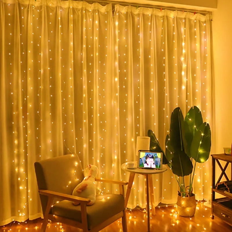 4/6 м/8 режимов занавес-гирлян – обзор и цена Fairy Light Curtain