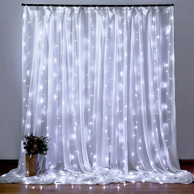 USB LED гирлянда-штора для сва – обзор и цена Fairy Light Curtain