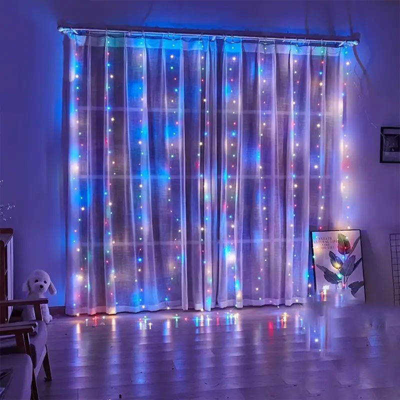 USB LED гирлянда-штора для сва – обзор и цена Fairy Light Curtain