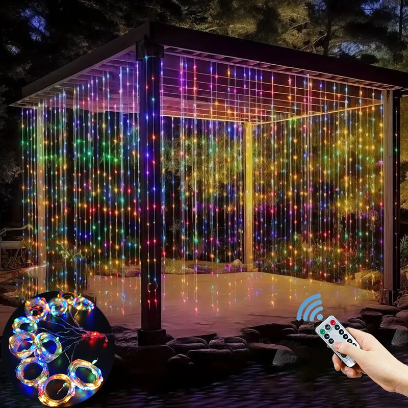 Светодиодная гирлянда-штора 3/ – обзор и цена Fairy Light Curtain