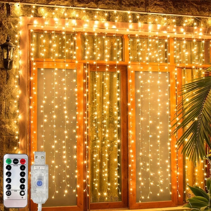 Светодиодная гирлянда-штора 3/ – обзор и цена Fairy Light Curtain