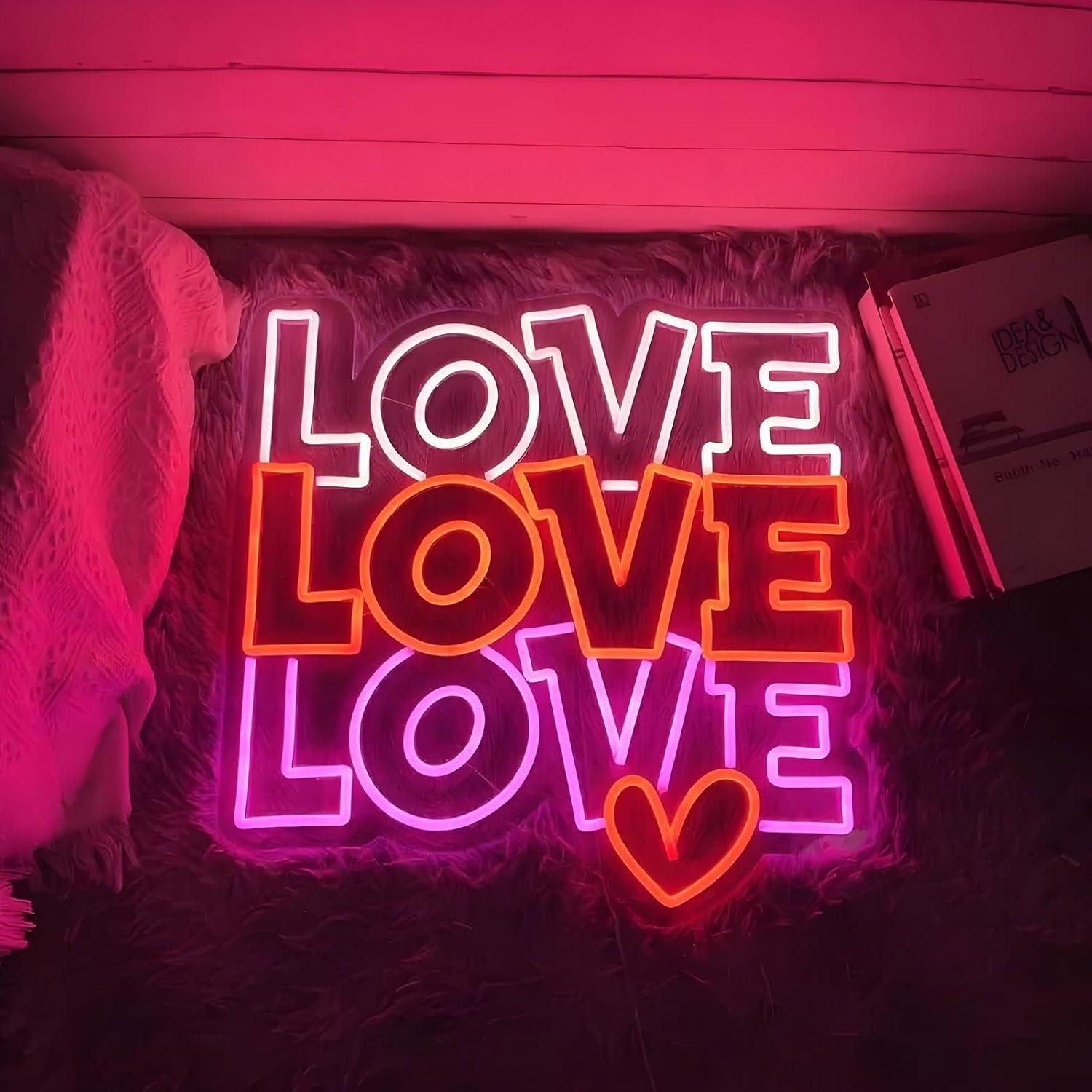 Неоновая вывеска с надписью «Л – обзор и цена Lighting Decor Wedding