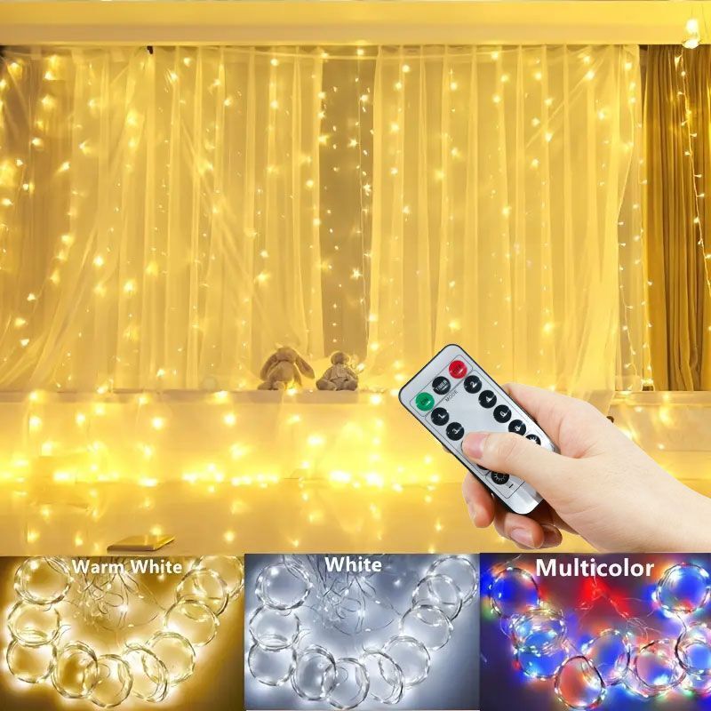 3/4/6 м занавеска светодиодные – обзор и цена Fairy Light Curtain