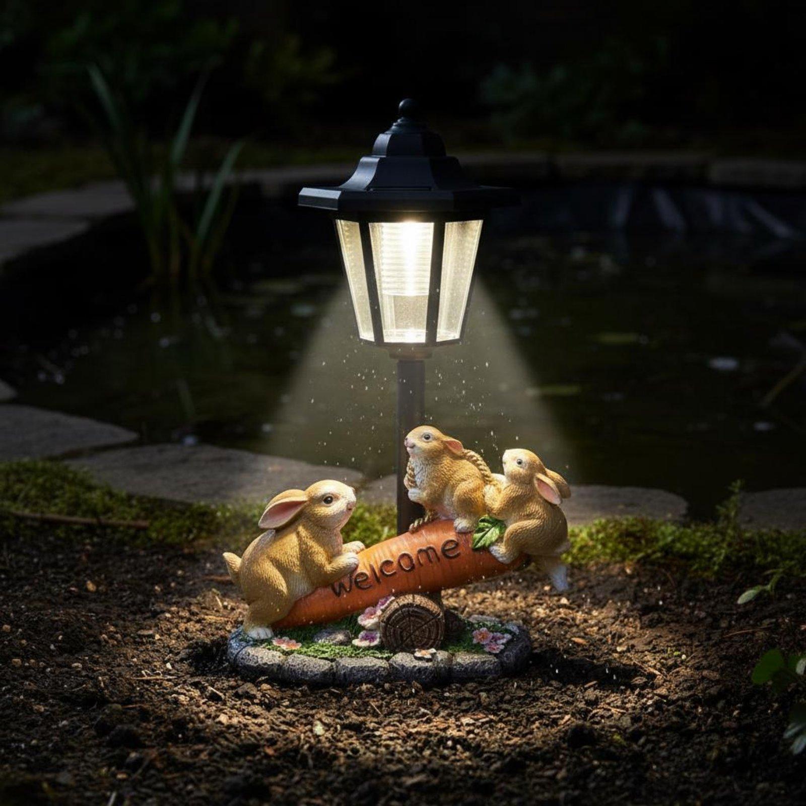 Солнечная статуэтка кролика, д – обзор и цена Lighting Decoration Ideas