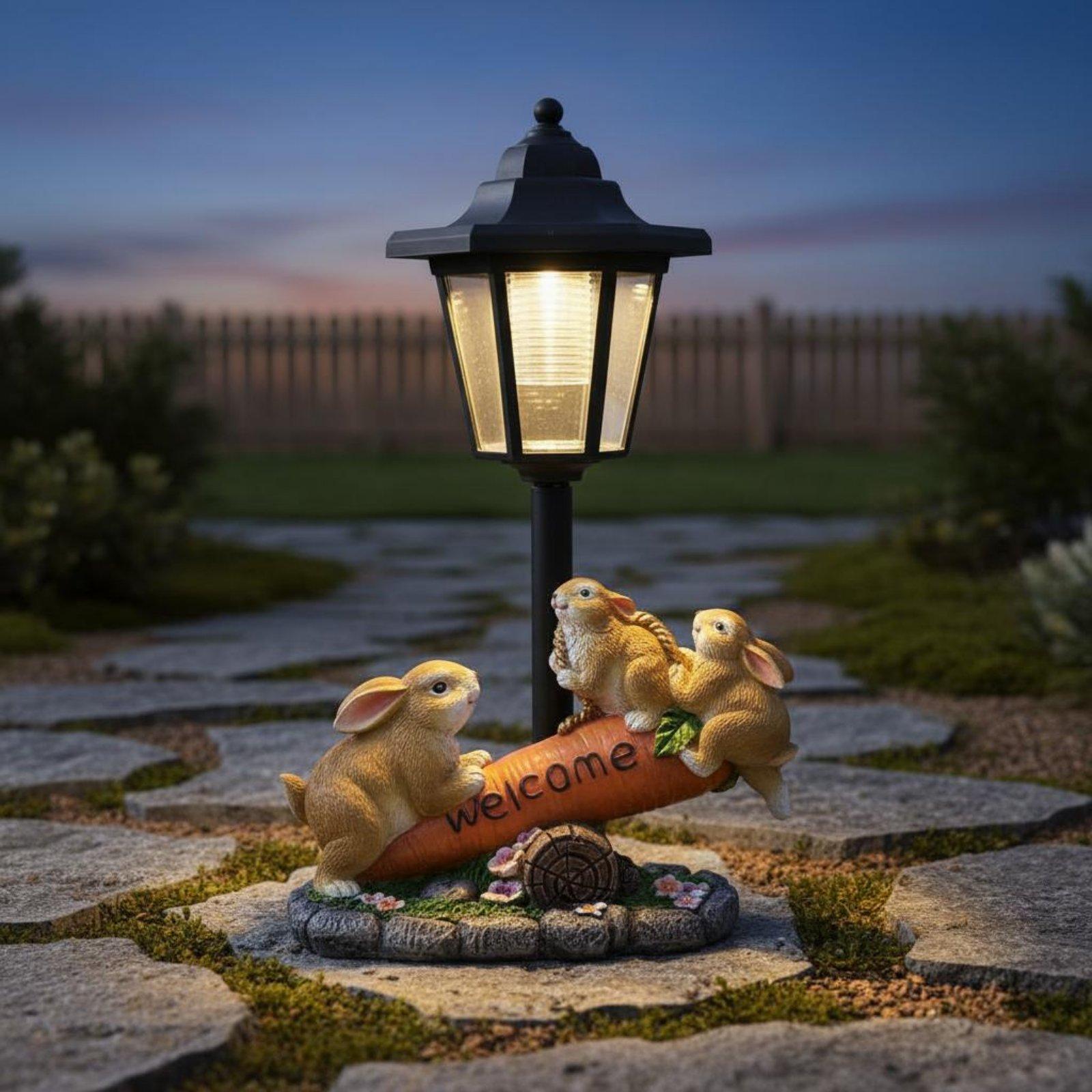 Солнечная статуэтка кролика, д – обзор и цена Lighting Decoration Ideas