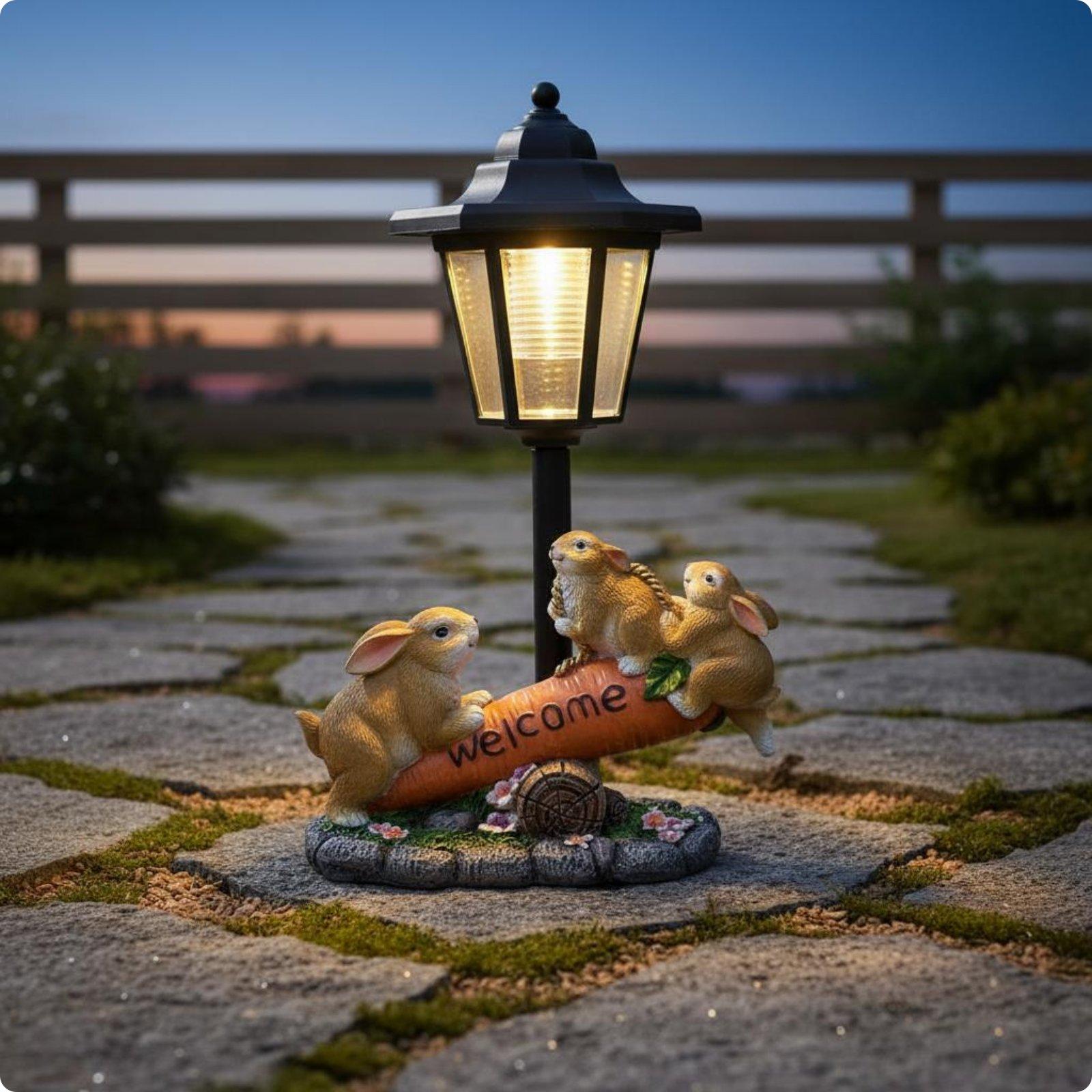 Солнечная статуэтка кролика, д – обзор и цена Lighting Decoration Ideas