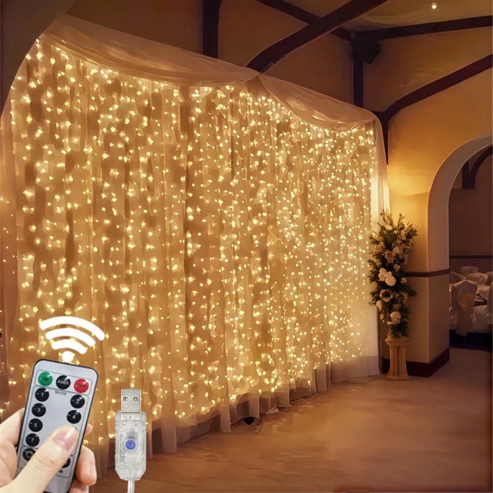 Светодиодная гирлянда-штора 3/ – обзор и цена Fairy Light Curtain