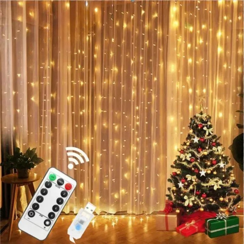 6x3M/3x3m Занавеска-гирлянда н – обзор и цена Fairy Light Curtain