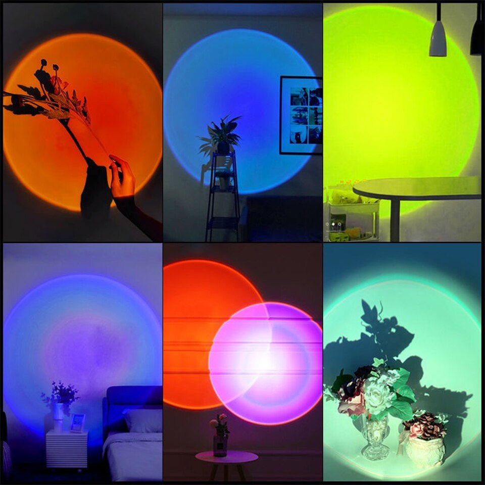 ZK40 светодиодная лампа на зак – обзор и цена Sunset Lamp Projection